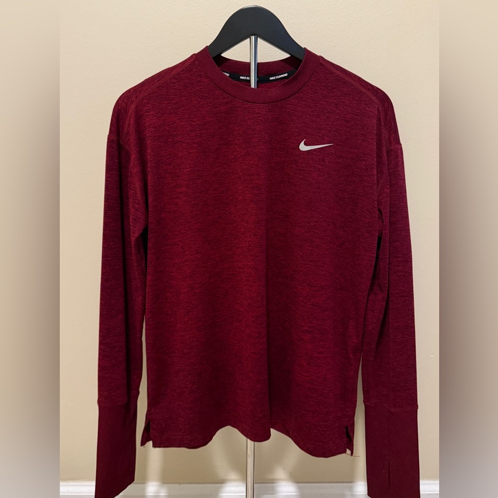 Nike Men's Burgundy Long Sleeve Tee